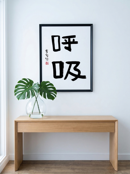 Framed Original Calligraphy – Junlefont 樂樂体